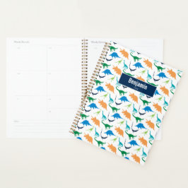 Preppy Dinosaur Boy Personalisiert School Calendar Planer