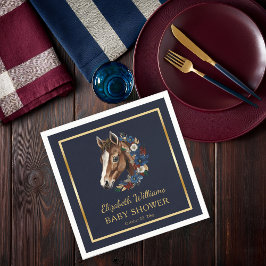 Preppy Equestrian Foal Floral Baby Dusche Serviette