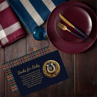 Preppy Equestrian Horseshoe Blue Books for Baby