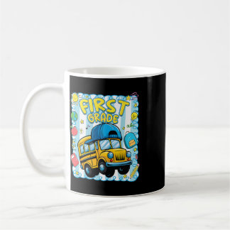 Preppy Erste Klasse Zur Schule Lustiger Schulbus Kaffeetasse