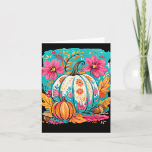 Preppy Floral Fall Pumpkin Herbst Erntedank Coz Karte