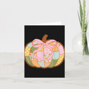 Preppy Floral Patchwork Pumpkin Coquette Lace Fall Karte