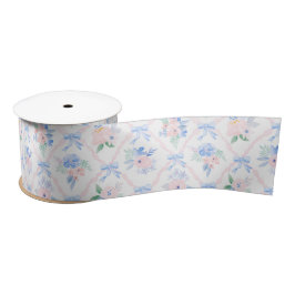 Preppy florale Ribbonerie Aquarell Blume Bogen Satinband