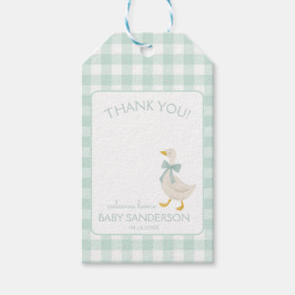 Preppy-Gans-Babyshower-Geschenkkarte Geschenkanhänger