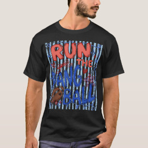 Preppy-Gestreift-Renn-Das-Dang-Ball-Coquette T-Shirt