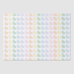 Preppy Gingham Oaster Bunnies Pastel Seidenpapier