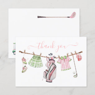 Preppy Girl Golf Clothesline Vielen Dank Hinweis