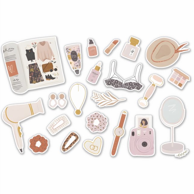 Preppy Girl Starter Pack Sticker (Vorderseite)