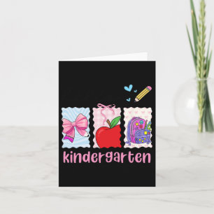 Preppy Girly Back to School Hallo Kindergarten Tee Karte