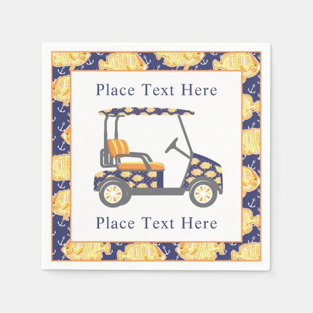 Preppy Goldfish Golf Cart Serviette (Vorderseite)