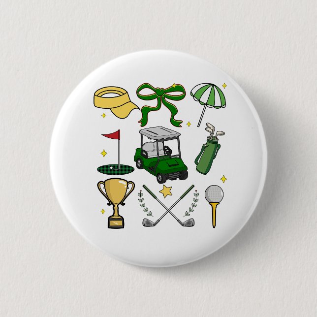 Preppy Golf Coquette Button (Vorderseite)