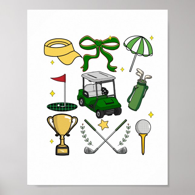 Preppy Golf Coquette Poster (Vorne)