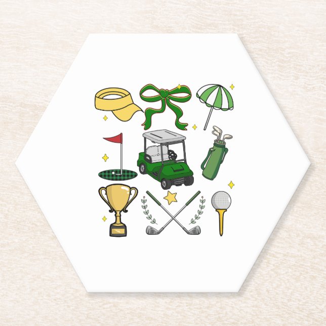 Preppy Golf Coquette Untersetzer (Vorderseite)