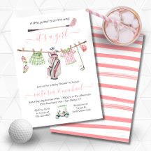 Preppy Golf Girl Girly Babydusche