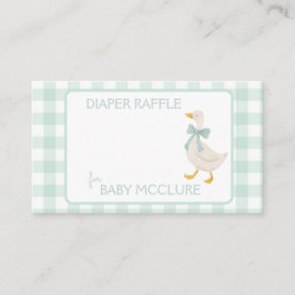 Preppy Goose Baby Shower Diaper Raffle Begleitkarte