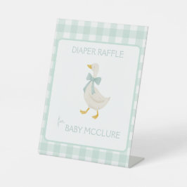 Preppy Goose Baby Shower Diaper Raffle Sockelschild