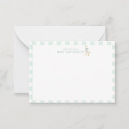 Preppy Goose Baby Shower Note Card Mitteilungskarte