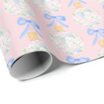 Preppy Grandmillennial Christmas Bulls and Bows Geschenkpapier<br><div class="desc">Preppy Grandmillennial Christmas Bulls and Bows Wrapping Paper</div>