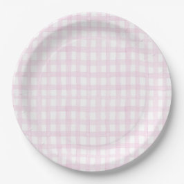 Preppy Grandmillennial Dolly and Me Pink Gingham Pappteller