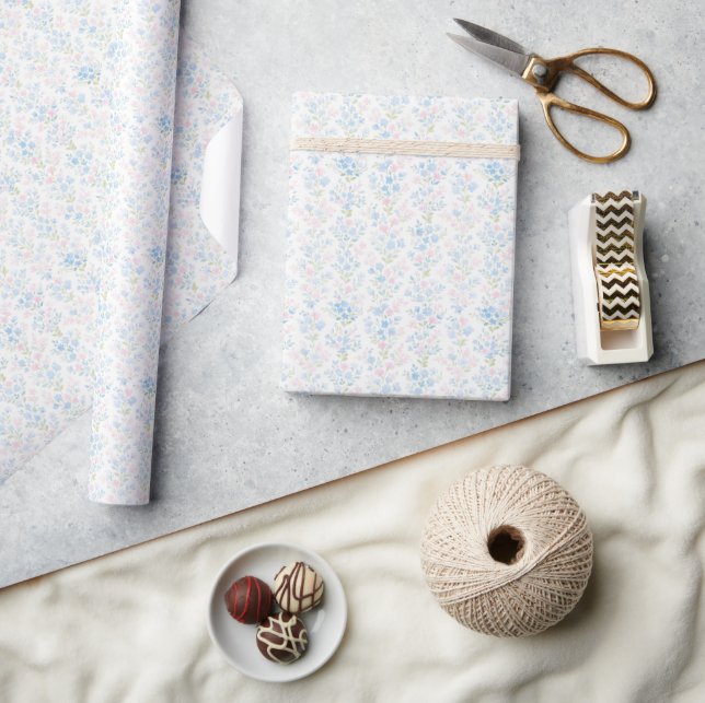 Preppy Grandmillennial Geschenkpapier (Kunsthandwerk)