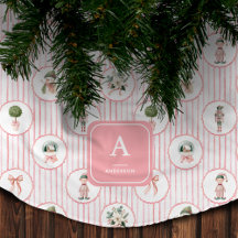 Preppy Grandmillennial Pink Nutcracker Weihnachten