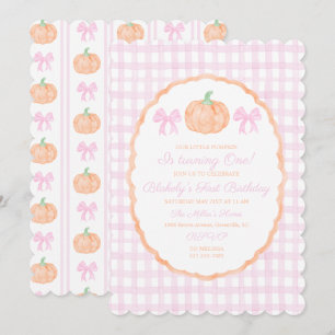 Preppy Grandmillennial Unser Kleiner Kürbis  Einladung