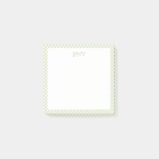 Preppy Green and White Post-It Notes Klebezettel