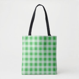 Preppy Green Gingham Tasche