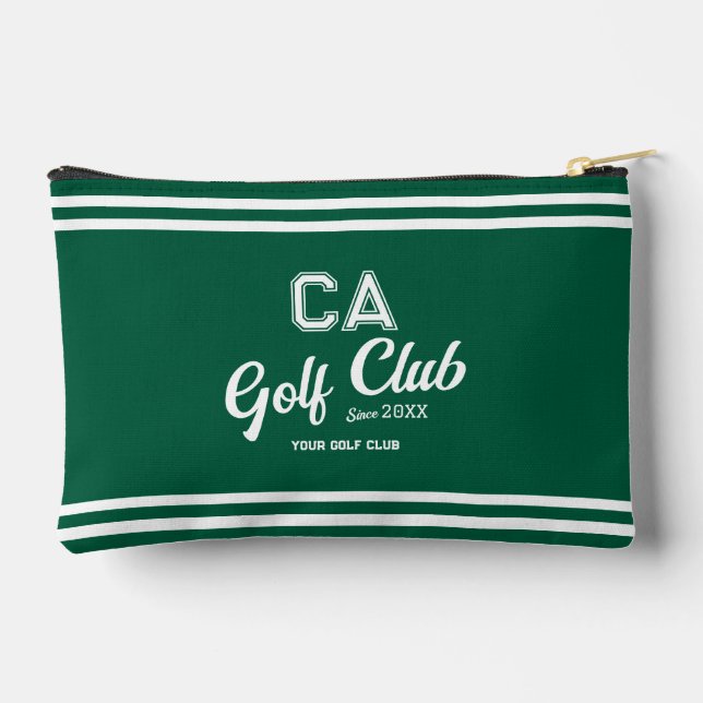 Preppy Green Golf Club Custom Wappen Zubehörtasche (Rückseite)