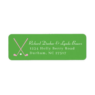 Preppy Green Golf Theme Rücksendeadresse