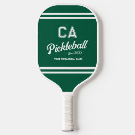 Preppy Green Pickleball Club Custom Wappen Party Schläger