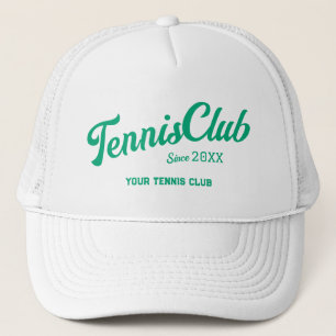 Preppy Green Tennis Club Custom Wappen Party Truckerkappe