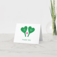 Preppy Green und Pink Wedding Pickleball