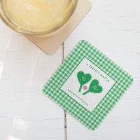 Preppy Green und Pink Wedding Pickleball