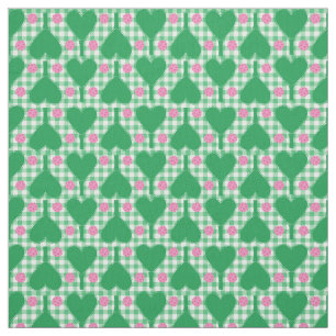 Preppy Green und Pink Wedding Pickleball Stoff