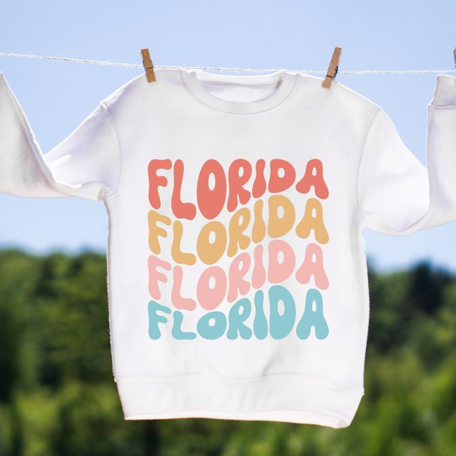 Preppy Groovy Retro Florida Typografie Trendy Sweatshirt (Von Creator hochgeladen)