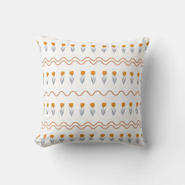 Preppy Groovy Stripe Tulip Blume Muster Kissen