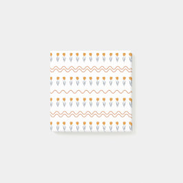 Preppy Groovy Stripe Tulip Blume Muster Post-it Klebezettel