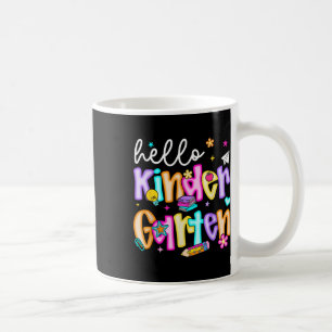 Preppy Hallo Kindergarten Zurück zur Schule Lehrer Kaffeetasse