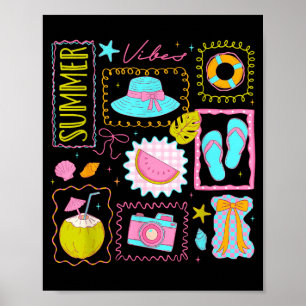 Preppy Hallo Sommer Stimmung Strandurlaub Männer F Poster