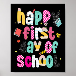 Preppy Happy Erster Schultag Poster