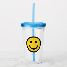 Preppy Happy Face Acrylic Tumbler Acryltrinkbecher
