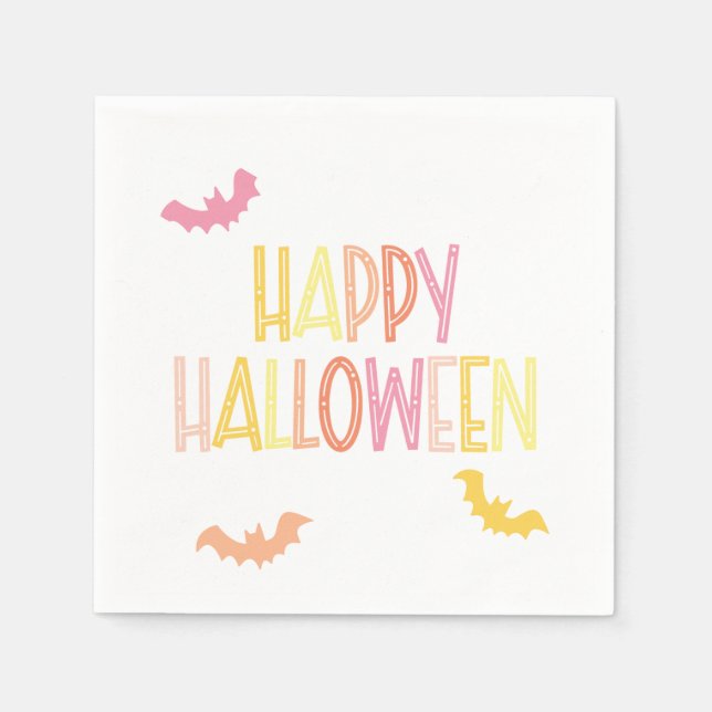 Preppy Happy Halloween Party Serviette (Vorderseite)