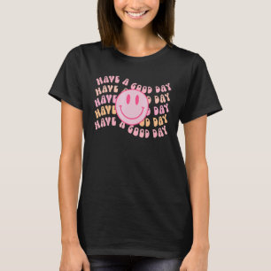 Preppy hat eine gute Pink-Lächeln-Gesichtshaut T-Shirt