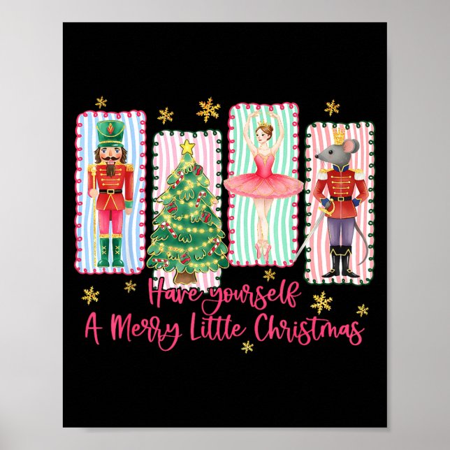 Preppy Have Yourself A Merry Christmas Nutcracker  Poster (Vorne)