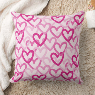 Preppy Hearts Pink Kissen
