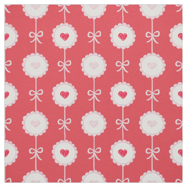 Preppy Hearts Valentine's Day Stoff (Muster)