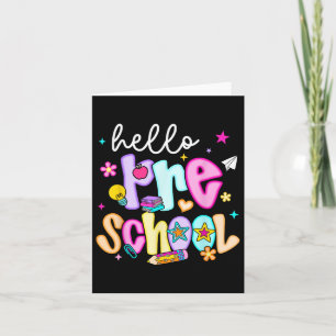 Preppy Hello Preschool Back to School Teachers Stu Karte