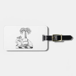 Preppy Heraldic Camel Palm Tree Coat of Arms Gepäckanhänger