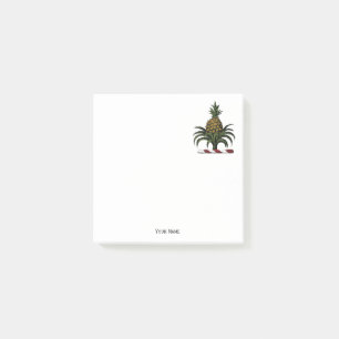 Preppy Heraldic Pineapse Wappen Color RWT Post-it Klebezettel